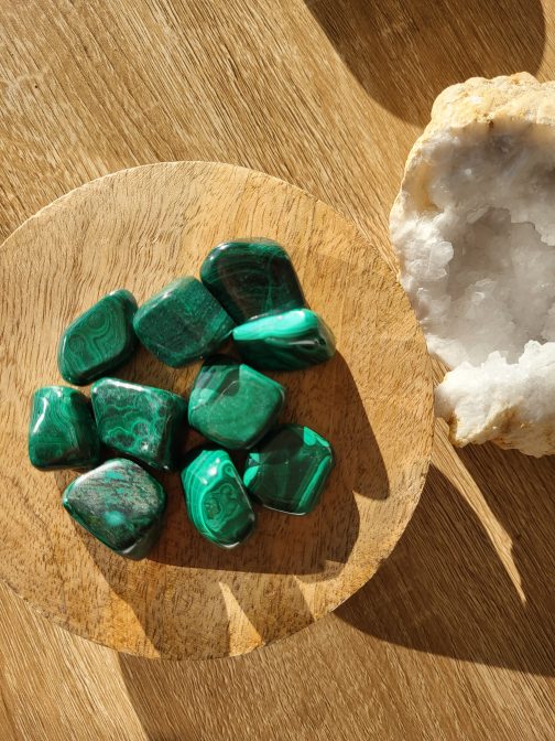 Pierres roulées en Malachite AA
