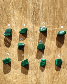 Pierres roulées en Malachite AA