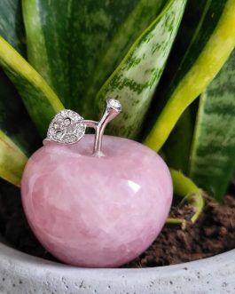 Pomme en Quartz rose A
