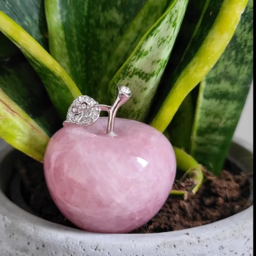 Pomme en Quartz rose A