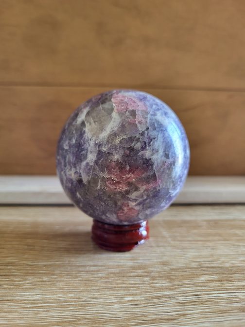 Sphère en Tourmaline sur Lépidolite A+