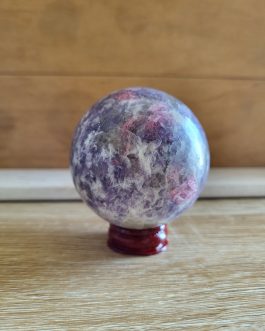 Sphère en Tourmaline sur Lépidolite A+