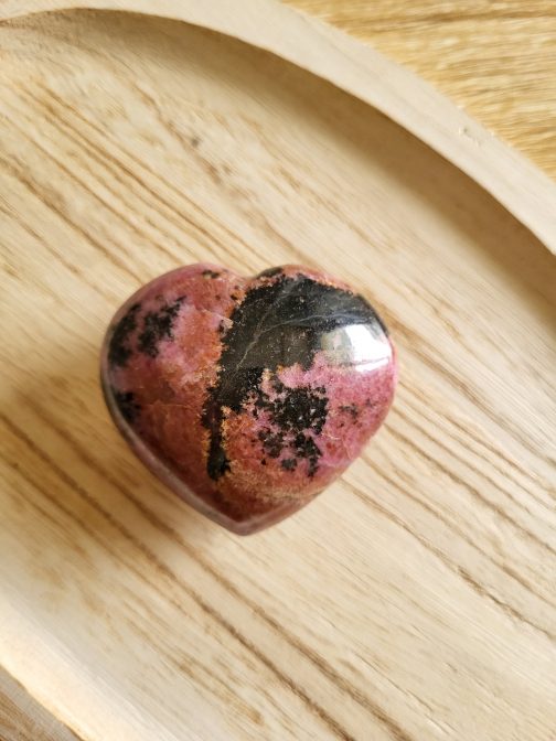 Cœur en Rhodonite A+ – Image 2