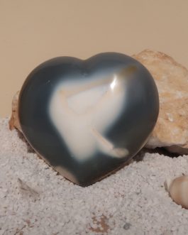 Cœur en Agate grise A+