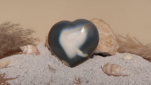 Cœur en Agate grise A+