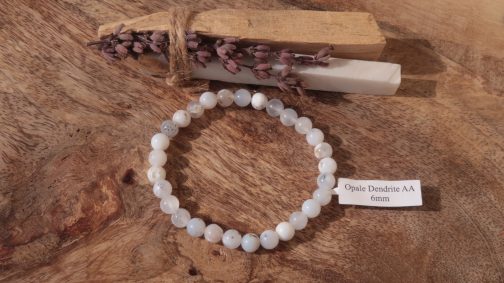 Bracelet en Opale Dendrite AA (6mm)