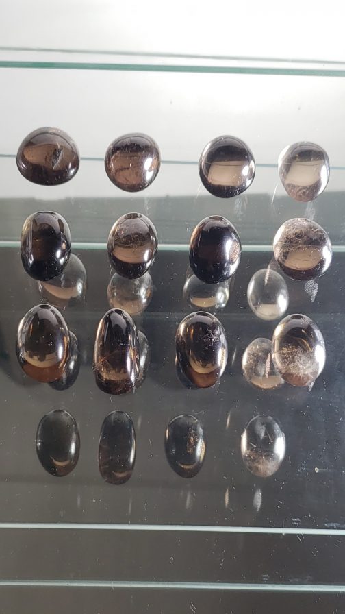 Pierres roulées en Cristal de Roche Fumé AAA