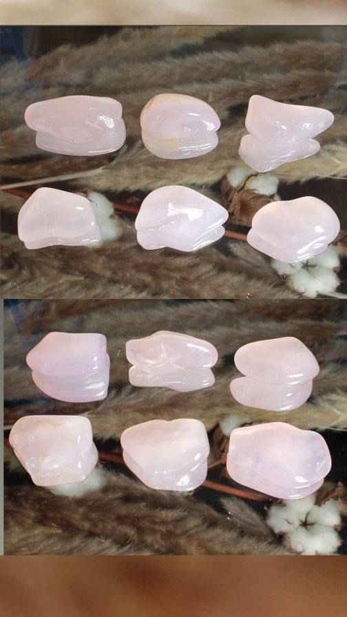 Pierres roulées en Calcedoine Rose AA+