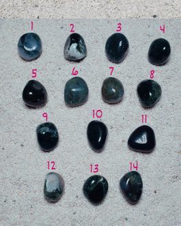 Pierres roulées en Agate Mousse AA