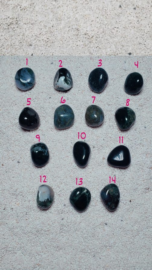 Pierres roulées en Agate Mousse AA – Image 2