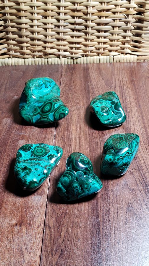 Formes libres en Malachite Chrysocolle AA+