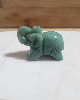 Eléphant en Aventurine verte A+