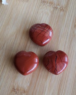 Galets en Coeur Jaspe Rouge A