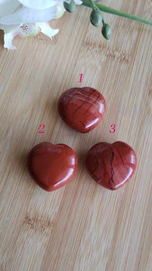 Galets en Coeur Jaspe Rouge A – Image 2