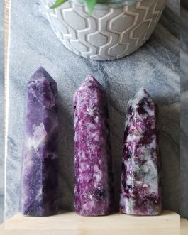 Pointes en Lépidolite A+