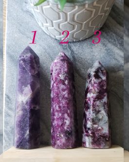 Pointes en Lépidolite A+