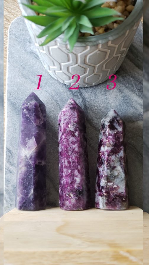 Pointes en Lépidolite A+ – Image 2