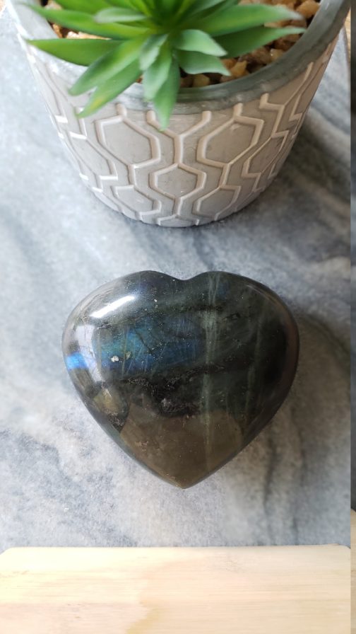 Coeur en Labradorite