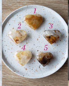 Galets Coeur en Quartz Tangérine  AA