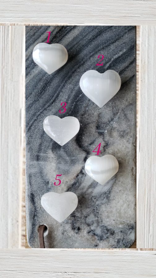 Galets Coeur en Sélénite  A+ – Image 2