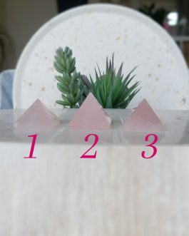 Pyramides en Quartz Rose  A+