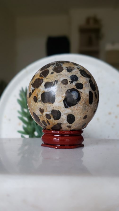 Sphère  en Jaspe Léopard A+