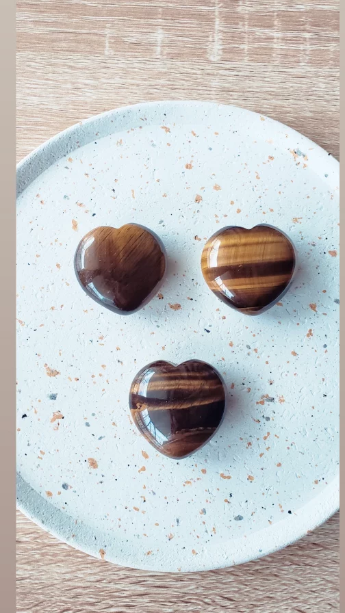 Galets Coeur en Oeil de Tigre A
