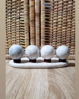 Sphères en Agate Plume Blanche AA