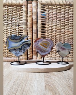 Plaques en coeur D’Agate AA