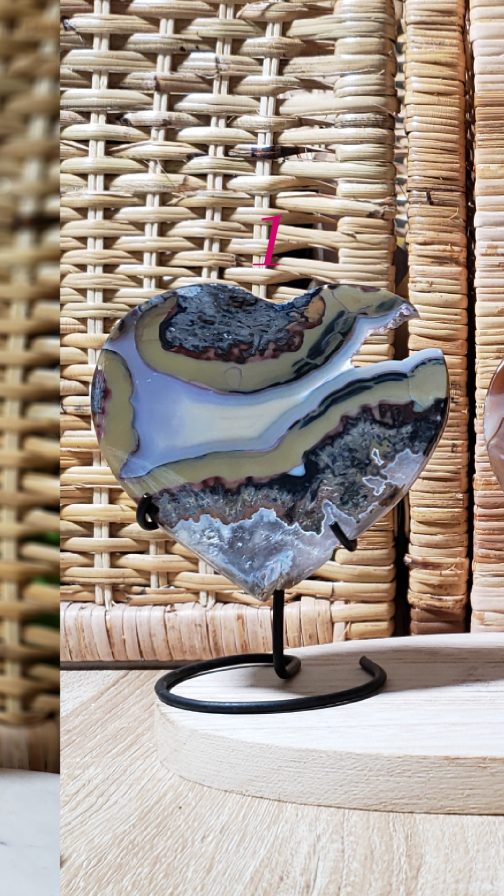 Plaques en coeur D'Agate AA – Image 2