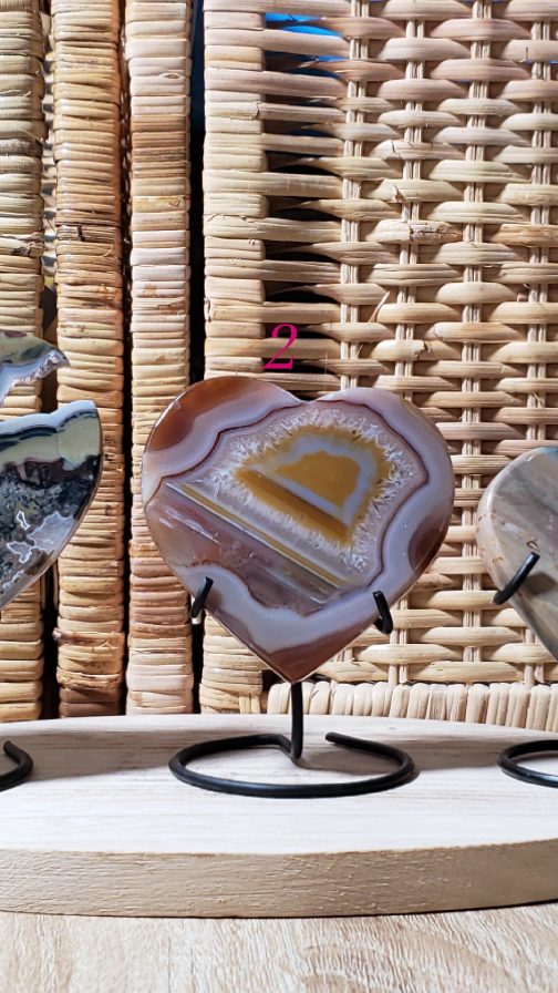 Plaques en coeur D'Agate AA – Image 3