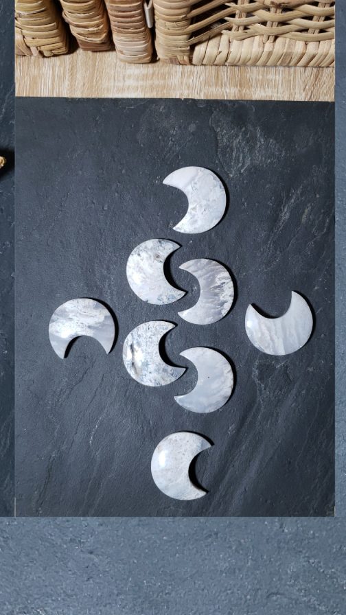 Lune en Agate Dendritique AA