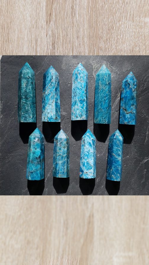 Pointes en Apatite Bleue AA