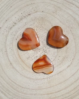 Galets Coeur en Cornaline AA