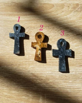 Croix de Ankh en Racine de Palmier AA
