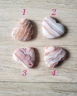Cœurs en Agate Crazy Lace AA