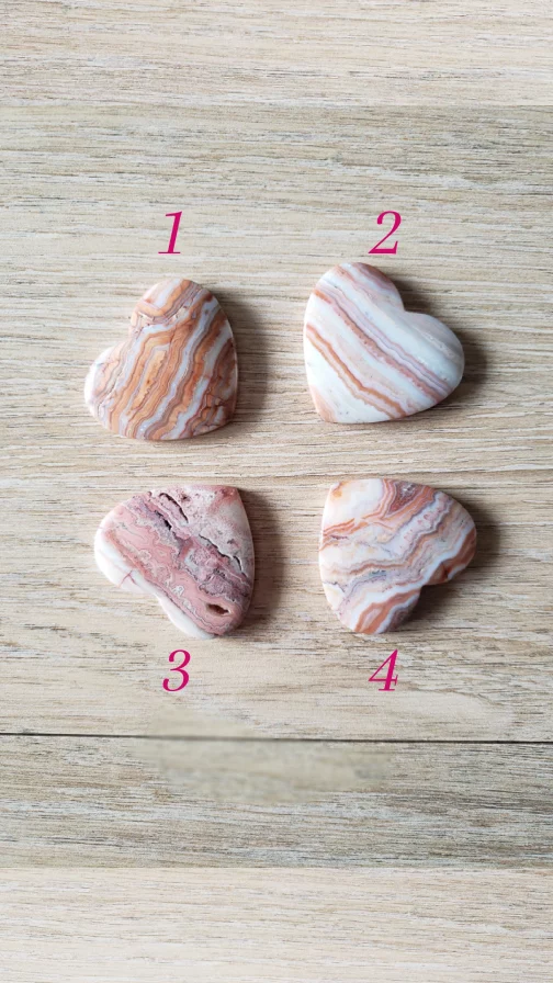 Cœurs en Agate Crazy Lace AA – Image 2