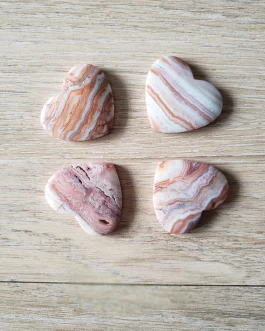 Cœurs en Agate Crazy Lace AA