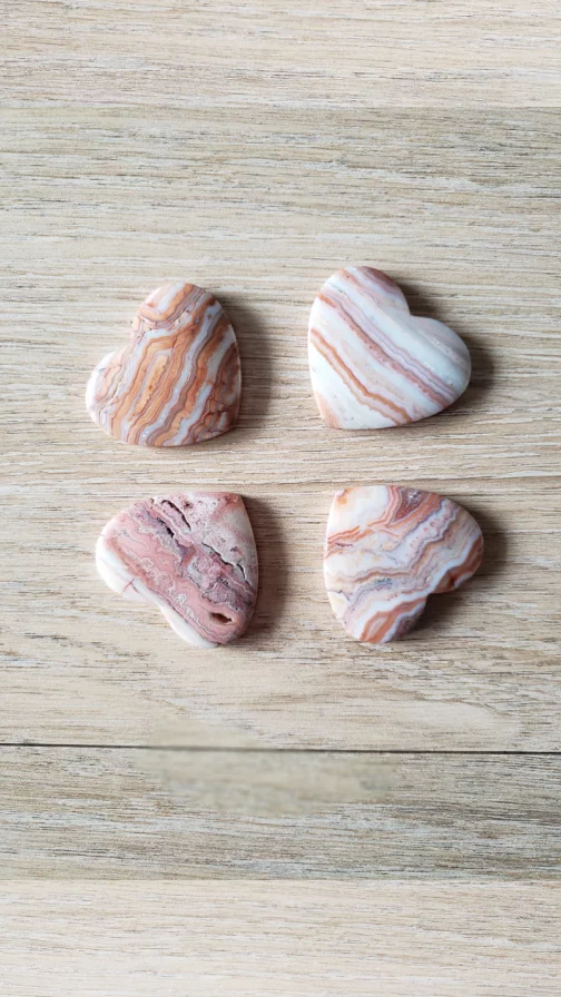 Cœurs en Agate Crazy Lace AA