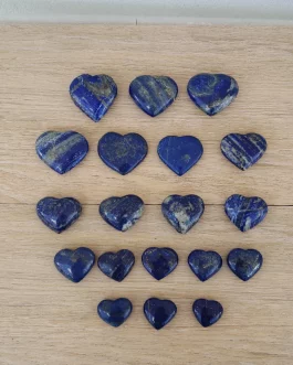 Galets coeur en Lapis Lazuli AA
