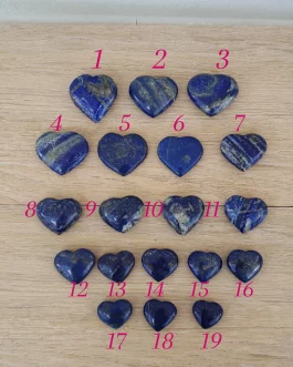 Galets coeur en Lapis Lazuli AA
