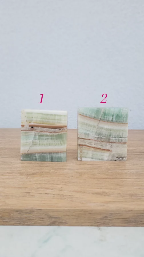 Tranches en Calcite Pistache AA – Image 2