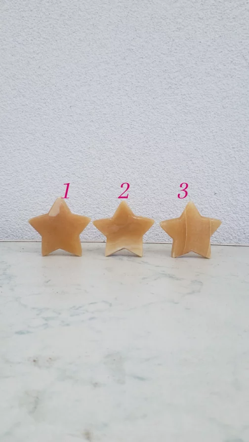 Etoiles en calcite Orange AA – Image 2