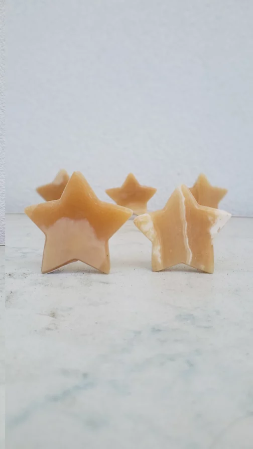 Etoiles en calcite Orange AA
