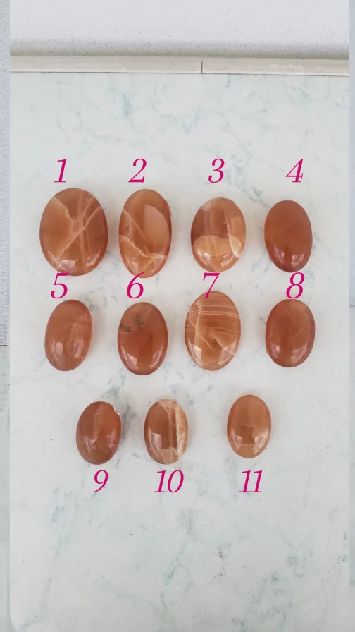 Galets en Calcite Miel AA – Image 2